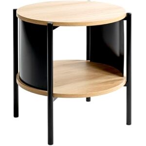 HAKU Möbel side table, oak, black, metal, chipboard. Dimensions: W 44 x H 44 x D 44 cm. Style: Modern HAKU Möbel side table, oak, black, metal, chipboard. Dimensions: W 44 x H 44 x D 44 cm. Style: Modern