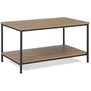 Amazon Basics Coffee Table, Rectangular, with Bottom Shelf, Living Room, Center Table, Modern Style, Oak, 50.5 x 80 x 42 cm Amazon Basics Coffee Table, Rectangular, with Bottom Shelf, Living Room, Center Table, Modern Style, Oak, 50.5 x 80 x 42 cm