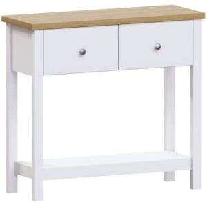 Vida Designs Arlington Console Table Shelf Hallway Side End Dressing Table MDF (White, 2 Drawer) Vida Designs Arlington Console Table Shelf Hallway Side End Dressing Table MDF (White, 2 Drawer)