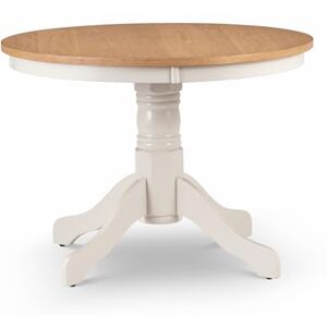 Julian Bowen Davenport Round Pedestal Table, Ivory/Light Oak Julian Bowen Davenport Round Pedestal Table, Ivory/Light Oak