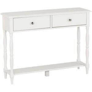 Seconique Stratford 2 Drawer Console Table in White Seconique Stratford 2 Drawer Console Table in White