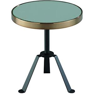 ASPECT Leonardo Three Legged Side Table With Mirrored Top-Rose Gold/Black, Metal, 40 diameter x 47(H) cm ASPECT Leonardo Three Legged Side Table With Mirrored Top-Rose Gold/Black, Metal, 40 diameter x 47(H) cm