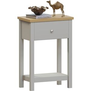 Vida Designs Arlington 1 Drawer Console Table, Engineered Wood, Grey & Oak, H 74 x W 50 x D 30 Cm Vida Designs Arlington 1 Drawer Console Table, Engineered Wood, Grey & Oak, H 74 x W 50 x D 30 Cm