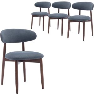 COLAMY Modern Dining Chairs Set with Wooden Legs – Upholstered Fabric Dining Room Chairs with Curved Backrest, Soft Cushion Seat, and Sturdy Rubberwood Frame for Kitchen, Living Room, or Café COLAMY Modern Dining Chairs Set with Wooden Legs – Upholstered Fabric Dining Room Chairs with Curved Backrest, Soft Cushion Seat, and Sturdy Rubberwood Frame for Kitchen, Living Room, or Café