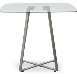 Premier Housewares Dining Table Glass Dining Tables Square Dining Table With Lattice Base Large Modern Dinner Table With Geometric Look 90 x 90 x 76 Premier Housewares Dining Table Glass Dining Tables Square Dining Table With Lattice Base Large Modern Dinner Table With Geometric Look 90 x 90 x 76