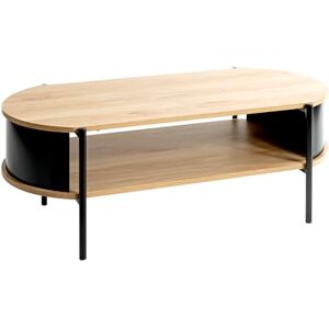 HAKU Möbel coffee table, oak, black, metal, chipboard. Dimensions: W 100 x H 37 x D 54 cm. Style: Modern HAKU Möbel coffee table, oak, black, metal, chipboard. Dimensions: W 100 x H 37 x D 54 cm. Style: Modern