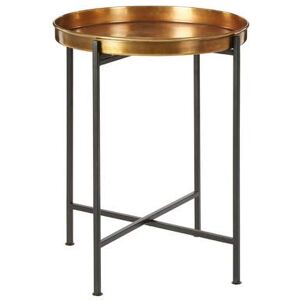 Premier Housewares Hege Small Brass and Black Finish Side Table - Side Table Premier Housewares Hege Small Brass and Black Finish Side Table - Side Table