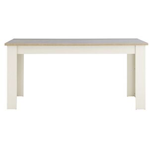 Premier Housewares St Ives Large Dining Table, Wood, Oak Veneer / White Premier Housewares St Ives Large Dining Table, Wood, Oak Veneer / White