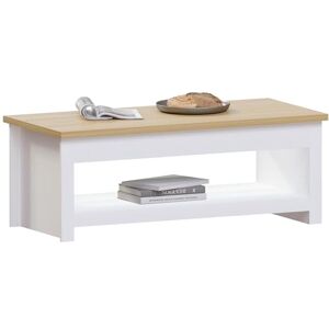 Vida Designs Arlington Coffee Table 1 Shelf Storage MDF Living Room Modern Furniture (White) Vida Designs Arlington Coffee Table 1 Shelf Storage MDF Living Room Modern Furniture (White)