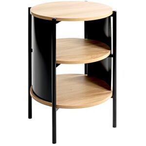 HAKU Möbel side table, oak, black, metal, chipboard. Dimensions: W 44 x H 60 x D 44 cm. Style: Modern HAKU Möbel side table, oak, black, metal, chipboard. Dimensions: W 44 x H 60 x D 44 cm. Style: Modern