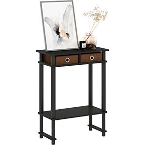 Furinno Tall-Wide Hallway Console Table with Bin, Engineered Wood, Espresso/Brown, 29.49 (D) x 59.79 (W) x 77.8 (H) cm Furinno Tall-Wide Hallway Console Table with Bin, Engineered Wood, Espresso/Brown, 29.49 (D) x 59.79 (W) x 77.8 (H) cm