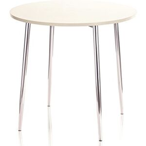 Office Hippo 80cm Indoor Café Bistro Table. Round Dining Table For Kitchen, Dining Room, Home Or Office Space. Pedestal Table Home Furniture With Aesthetic MDF White Gloss Veneer Top & Chrome Legs Office Hippo 80cm Indoor Café Bistro Table. Round Dining Table For Kitchen, Dining Room, Home Or Office Space. Pedestal Table Home Furniture With Aesthetic MDF White Gloss Veneer Top & Chrome Legs