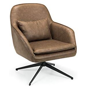 Julian Bowen Bowery Swivel Chair Brown Accent Chairs Julian Bowen Bowery Swivel Chair Brown Accent Chairs