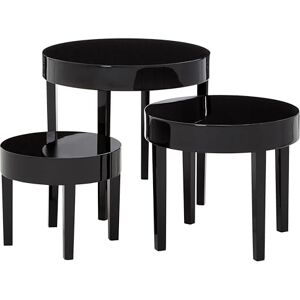 Premier by Prime Furnishing Moritz Nesting Tables Sleek Black High Gloss Finish Premier by Prime Furnishing Moritz Nesting Tables Sleek Black High Gloss Finish