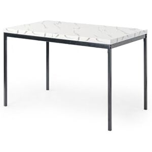 FurnitureR 120cm Dining Table Rectangular MARBLE Effect MDF Kitchen with Heavy Duty Metal legs Modern Wooden Dining Room Table for 2-4Person Kitchen Restaurant Apartments & Café,White Marble FurnitureR 120cm Dining Table Rectangular MARBLE Effect MDF Kitchen with Heavy Duty Metal legs Modern Wooden Dining Room Table for 2-4Person Kitchen Restaurant Apartments & Café,White Marble