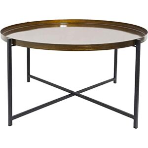 ASPECT Cassia Round Metal Foldable Tray Top Coffee/Side Table,Antique Brass/Black (75 dia x 45 H cm) ASPECT Cassia Round Metal Foldable Tray Top Coffee/Side Table,Antique Brass/Black (75 dia x 45 H cm)