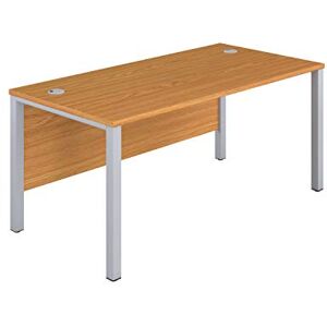 Office Hippo Heavy Duty Rectangular Goalpost Desk, Home/Office Table, Integrated Cable Ports, PC Desk 5 Yr Warranty, Oak Top, Silver Legs 180cm x 80cm Office Hippo Heavy Duty Rectangular Goalpost Desk, Home/Office Table, Integrated Cable Ports, PC Desk 5 Yr Warranty, Oak Top, Silver Legs 180cm x 80cm