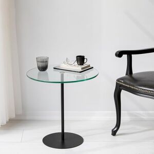Hanah Home Stylish Black Side Table, 50 x 50 x 50 cm, 100% Tempered Glass Top & 100% Metal Frame, Perfect for Modern Living Rooms & Bedrooms Hanah Home Stylish Black Side Table, 50 x 50 x 50 cm, 100% Tempered Glass Top & 100% Metal Frame, Perfect for Modern Living Rooms & Bedrooms