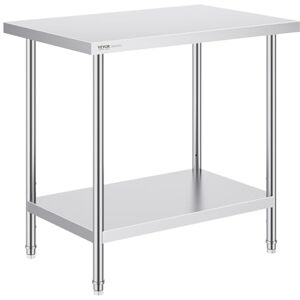 Vevor Stainless Steel Work Table 61x91.4x86.4cm Food Prep Load 340kg - Work Table Vevor Stainless Steel Work Table 61x91.4x86.4cm Food Prep Load 340kg - Work Table