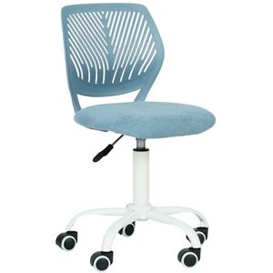 FurnitureR Office Chair Desk Chair Adjustable Height Swivel Fabric Seat Ergonomic Work Chair without Armrest, Molandi Blue FurnitureR Office Chair Desk Chair Adjustable Height Swivel Fabric Seat Ergonomic Work Chair without Armrest, Molandi Blue
