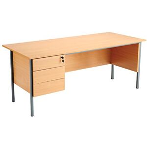 Office Hippo Eco 18 Desk with Three Drawer Pedestal, Beech, 150 cm x 75 cm Office Hippo Eco 18 Desk with Three Drawer Pedestal, Beech, 150 cm x 75 cm