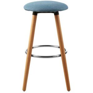 Premier Housewares Stockholm Blue Round Bar Stool - Bar Stool Premier Housewares Stockholm Blue Round Bar Stool - Bar Stool