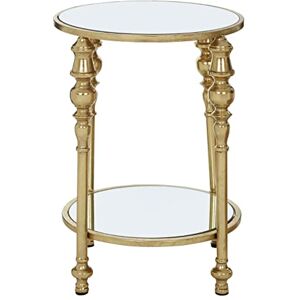 Premier Housewares 2 Tier Gold Finish Side Table Bedside Tables Design Tall Lamp Table Contemporary 41 x 41 x 59 Premier Housewares 2 Tier Gold Finish Side Table Bedside Tables Design Tall Lamp Table Contemporary 41 x 41 x 59