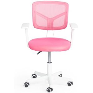 FurnitureR Home Office, Computer Youth/Teens with Breathable Mesh, Swivel Height Adjustable Study Chair with Armrests, Pink, Metal, 50 x 53 x 87cm FurnitureR Home Office, Computer Youth/Teens with Breathable Mesh, Swivel Height Adjustable Study Chair with Armrests, Pink, Metal, 50 x 53 x 87cm