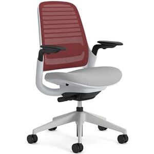 Steelcase Series 1 Ergonomic Office Chair With LiveBack Lumbar Support And 4D Armests Scarlet/Grey; Made in Europe Steelcase Series 1 Ergonomic Office Chair With LiveBack Lumbar Support And 4D Armests Scarlet/Grey; Made in Europe