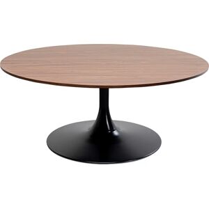 KARE Design Coffee Table Schickeria Walnut, Brown, Black, Wooden Look, Steel Base, Diameter 110cm, Modern, Round Sofa Side Table, Decorative Home Accessories, Room Decor for Living Room KARE Design Coffee Table Schickeria Walnut, Brown, Black, Wooden Look, Steel Base, Diameter 110cm, Modern, Round Sofa Side Table, Decorative Home Accessories, Room Decor for Living Room