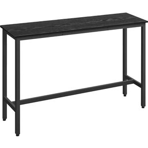 VASAGLE Bar Table, Kitchen Table, Pub Dining High Table, Sturdy Steel Frame, 40 x 140 x 90 cm, Easy Assembly, Industrial Design, Ebony Black and Ink Black LBT140B56 VASAGLE Bar Table, Kitchen Table, Pub Dining High Table, Sturdy Steel Frame, 40 x 140 x 90 cm, Easy Assembly, Industrial Design, Ebony Black and Ink Black LBT140B56