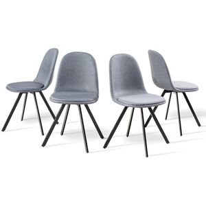 FurnitureR Set of 4 Fabric Rotating Dining Room Chairs, 360° Rotation, Leisure Kitchen Chairs for Dining Room, Living Room, Kitchen, Grey FurnitureR Set of 4 Fabric Rotating Dining Room Chairs, 360° Rotation, Leisure Kitchen Chairs for Dining Room, Living Room, Kitchen, Grey