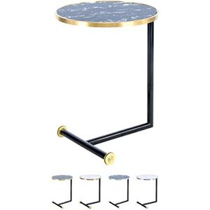 One Couture Side Table, Alloy Steel Glass Iron Aluminium, Gold/Black, 46 x 46 x 62 One Couture Side Table, Alloy Steel Glass Iron Aluminium, Gold/Black, 46 x 46 x 62