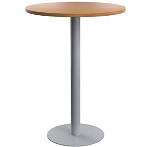 Office Hippo Circular Bar Table, Sturdy & Robust High Office Table, Stylish Work Table For Home Office, Ideal For Reception Area & Breakout Room, High Table Desk, 5 Year Guarantee Oak / Silver Office Hippo Circular Bar Table, Sturdy & Robust High Office Table, Stylish Work Table For Home Office, Ideal For Reception Area & Breakout Room, High Table Desk, 5 Year Guarantee Oak / Silver