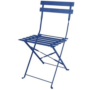 Bolero Perth Pavement Style Folding Chairs Set (Pack of 2), Navy Blue, Powder-Coated Steel Frame & Seat, Seat Height: 440 mm, UV & Rain Resistant, Indoor & Outdoor Bistro Café Chairs, FU541 Bolero Perth Pavement Style Folding Chairs Set (Pack of 2), Navy Blue, Powder-Coated Steel Frame & Seat, Seat Height: 440 mm, UV & Rain Resistant, Indoor & Outdoor Bistro Café Chairs, FU541