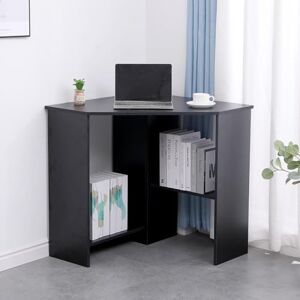 Home Source Computer Desk PC Laptop Table Home Office Study Gaming, Black, Corner Home Source Computer Desk PC Laptop Table Home Office Study Gaming, Black, Corner