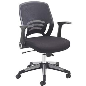 Office Hippo Desk Chair, Ergonomic Mesh Back Computer Chair With Synchro Recline and Folding, Flip-Up Arms, Black Office Hippo Desk Chair, Ergonomic Mesh Back Computer Chair With Synchro Recline and Folding, Flip-Up Arms, Black