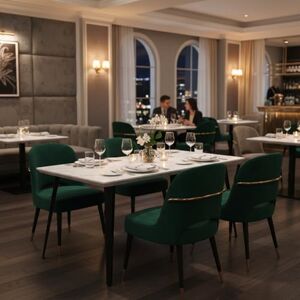 FurnitureR 1-Pack White Marble Restaurant Table, Contemporary Design, MDF Material with Sleek Surface, Ideal for Dining Spaces, Compact Size for Versatile Use, Sturdy Construction FurnitureR 1-Pack White Marble Restaurant Table, Contemporary Design, MDF Material with Sleek Surface, Ideal for Dining Spaces, Compact Size for Versatile Use, Sturdy Construction