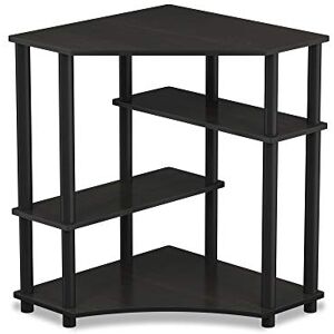 Furinno Turn-N-Tube Space Saving Corner Desk with Shelves, Espresso/Black, 79 (W) x 72.4 (H) x 57.2 (D) cm Furinno Turn-N-Tube Space Saving Corner Desk with Shelves, Espresso/Black, 79 (W) x 72.4 (H) x 57.2 (D) cm