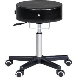 Master Massage Equipment Master Massage Glider Ergonomic Round Swivel Stool Adjustable Rolling Hydraulic Stool Barber Dental Chair Home Office Stool, Black Master Massage Equipment Master Massage Glider Ergonomic Round Swivel Stool Adjustable Rolling Hydraulic Stool Barber Dental Chair Home Office Stool, Black