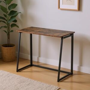 FurnitureR Wooden Folding Desk Computer Laptop Table Writing Study Desk Space Saving Foldable Pack,Contemporary 80x40x75cm, Vintage FurnitureR Wooden Folding Desk Computer Laptop Table Writing Study Desk Space Saving Foldable Pack,Contemporary 80x40x75cm, Vintage