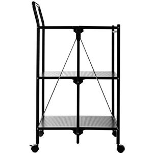 Premier Housewares Folding Kitchen Trolley, Plastic/Powder Coated Metal, Black Premier Housewares Folding Kitchen Trolley, Plastic/Powder Coated Metal, Black