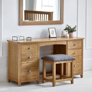 Julian Bowen Mallory Twin Pedestal Dressing Table + Stool Set Julian Bowen Mallory Twin Pedestal Dressing Table + Stool Set