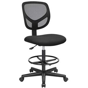 SONGMICS Drafting Stool Chair, High Office Chair, Ergonomic Painting Chair with Adjustable Height Footrest, Standing Desk Chair, Seat Height 55-75 cm, Loading Capacity of 120 kg, Black OBN15BKUK SONGMICS Drafting Stool Chair, High Office Chair, Ergonomic Painting Chair with Adjustable Height Footrest, Standing Desk Chair, Seat Height 55-75 cm, Loading Capacity of 120 kg, Black OBN15BKUK