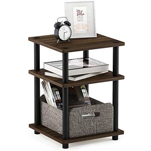 Furinno Turn-N-Tube Multipurpose Shelf, Side Table, End Table, Columbia Walnut/Black Furinno Turn-N-Tube Multipurpose Shelf, Side Table, End Table, Columbia Walnut/Black