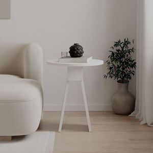 Hanah Home Elegant White Side Table, 42 x 50 x 42 cm, 100% Melamine Coated Particle Board, 18 mm Thick, Perfect for Modern Living Rooms & Bedrooms Hanah Home Elegant White Side Table, 42 x 50 x 42 cm, 100% Melamine Coated Particle Board, 18 mm Thick, Perfect for Modern Living Rooms & Bedrooms