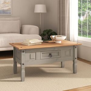 Mews Corona Grey Coffee Table 1 Drawer Solid Mexican Pine Wood Mews Corona Grey Coffee Table 1 Drawer Solid Mexican Pine Wood