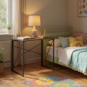 FurnitureR ModernKids' 1-Pack Natural Children's Table, Space-Saving Design, Durable MDF Surface, Metal Frame Construction, Home Study Desk, Foldable and Compact Furniture Solution for Kids' Playrooms FurnitureR ModernKids' 1-Pack Natural Children's Table, Space-Saving Design, Durable MDF Surface, Metal Frame Construction, Home Study Desk, Foldable and Compact Furniture Solution for Kids' Playrooms