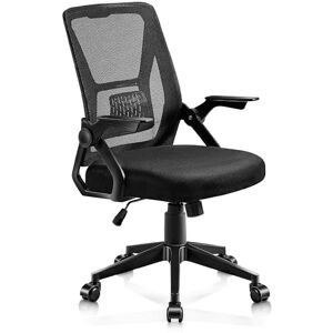 VECELO Office Chair Ergonomic Desk Chair, Executive Swivel Computer Padded Seat Cushion with 90° Flip-up Armrest, Lumbar Support, Mid-Back Mesh, Height Adjustable for Home Work Students Study VECELO Office Chair Ergonomic Desk Chair, Executive Swivel Computer Padded Seat Cushion with 90° Flip-up Armrest, Lumbar Support, Mid-Back Mesh, Height Adjustable for Home Work Students Study