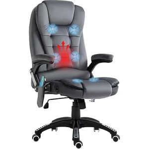 Vinsetto Office Chair, Desk Chair with 6-Point Massage and Back Heated, Velvet-Feel Fabric Computer Chair with Arms, Lumbar Support, Gray Vinsetto Office Chair, Desk Chair with 6-Point Massage and Back Heated, Velvet-Feel Fabric Computer Chair with Arms, Lumbar Support, Gray